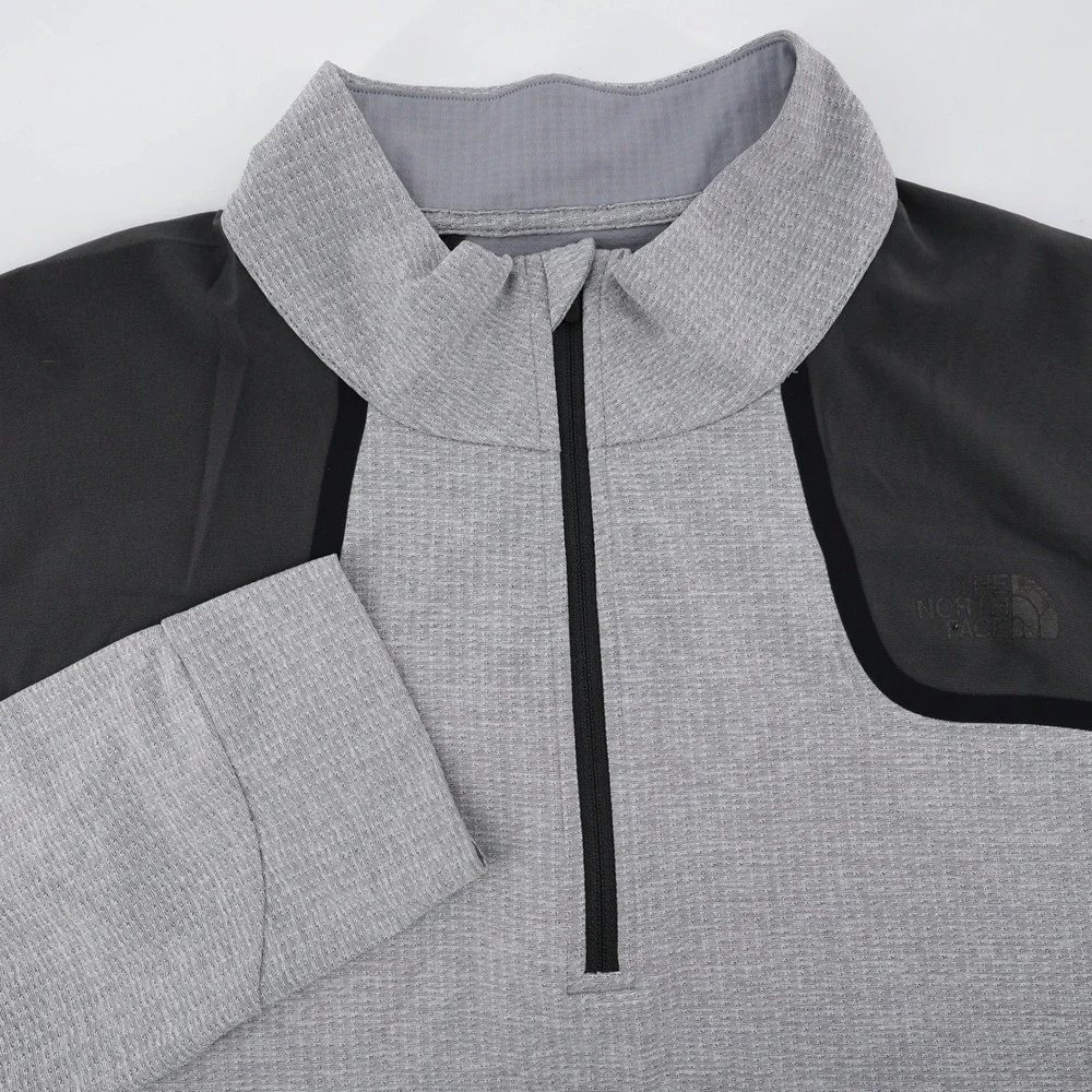 The North Face FlashDry-XD 1/4 Zip Performance Gray Long Sleeve Mens Large